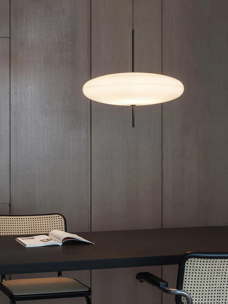 Decken-Pendelleuchte, weißer Polymerschirm, höhenverstellbar, modern, für Esszimmer, Küche, Wohnzimmer, Hängeleuchte, E26/E27-Fassung, 30 cm | Thomler