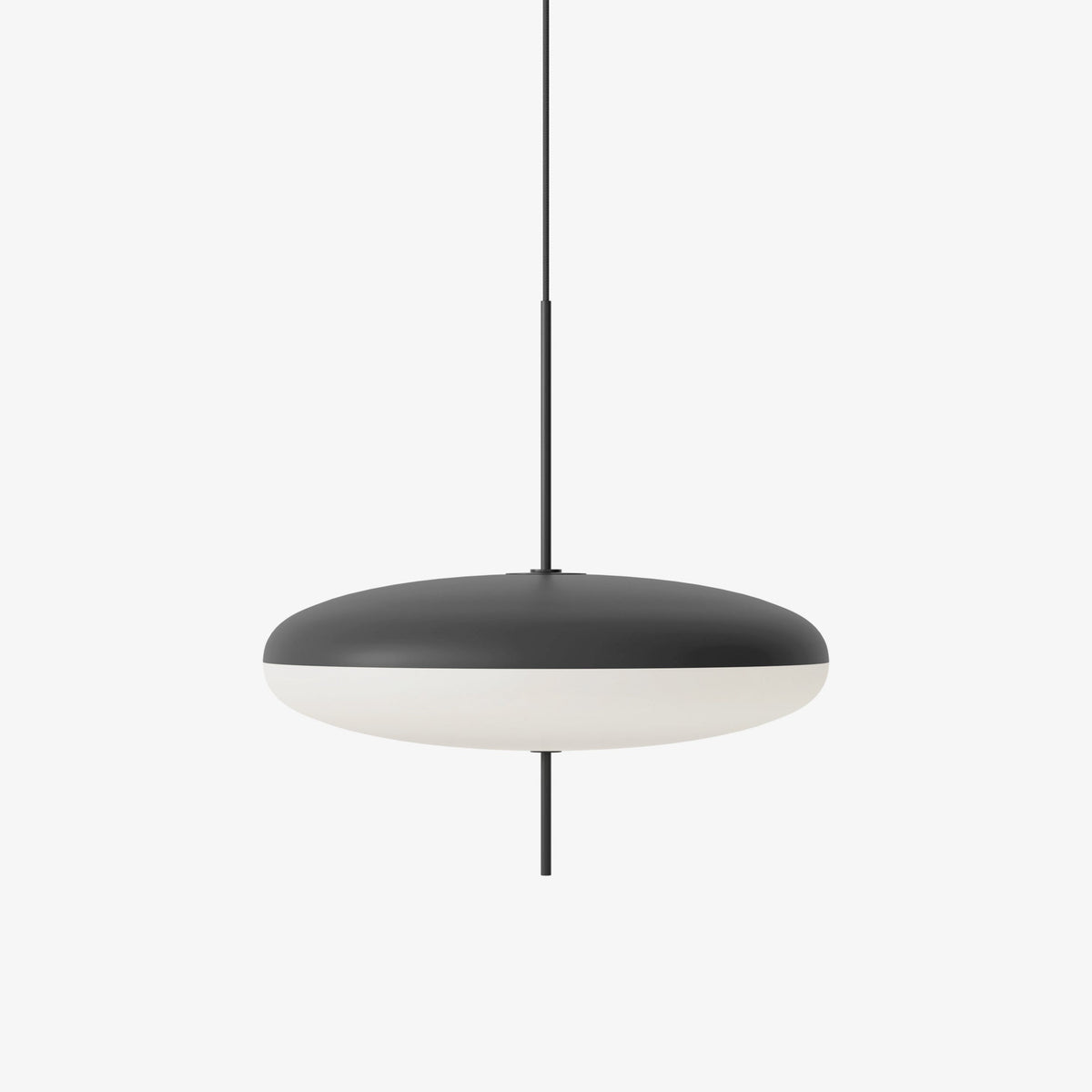 Plafondhanglamp witte polymeer kap, verstelbare hoogte, modern, voor eetkamer, keuken, woonkamer, hangarmatuur, E26 E27 fitting, 30 cm | Thomler