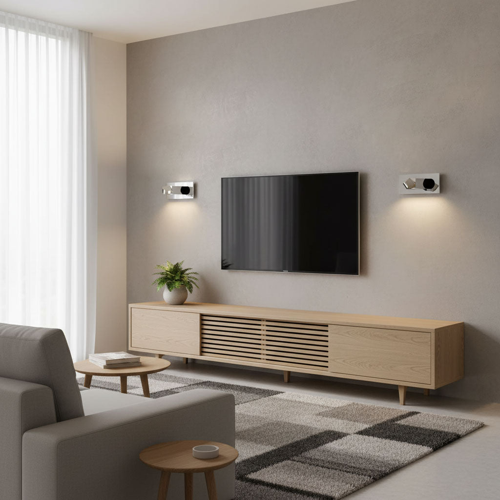 Aplique de pared LED giratorio con interruptor de botón para lectura nocturna enfocada en espacios compactos | Thomler