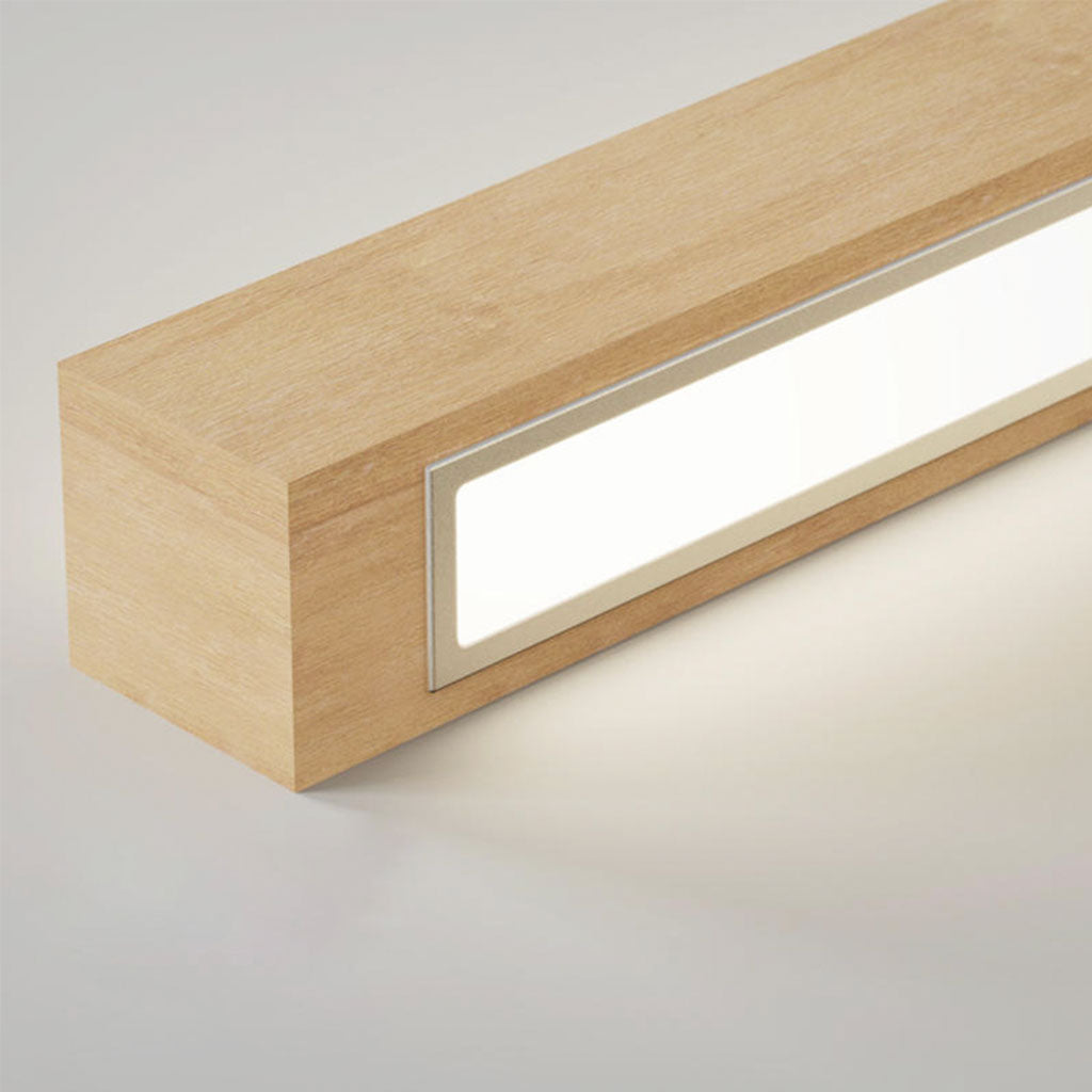 Linear Wood Ceiling Light for Island & Desk | Adjustable LED Bar Fixture in Natural or Walnut Finish | Minimalist Overhead Task Lighting for | Thomler