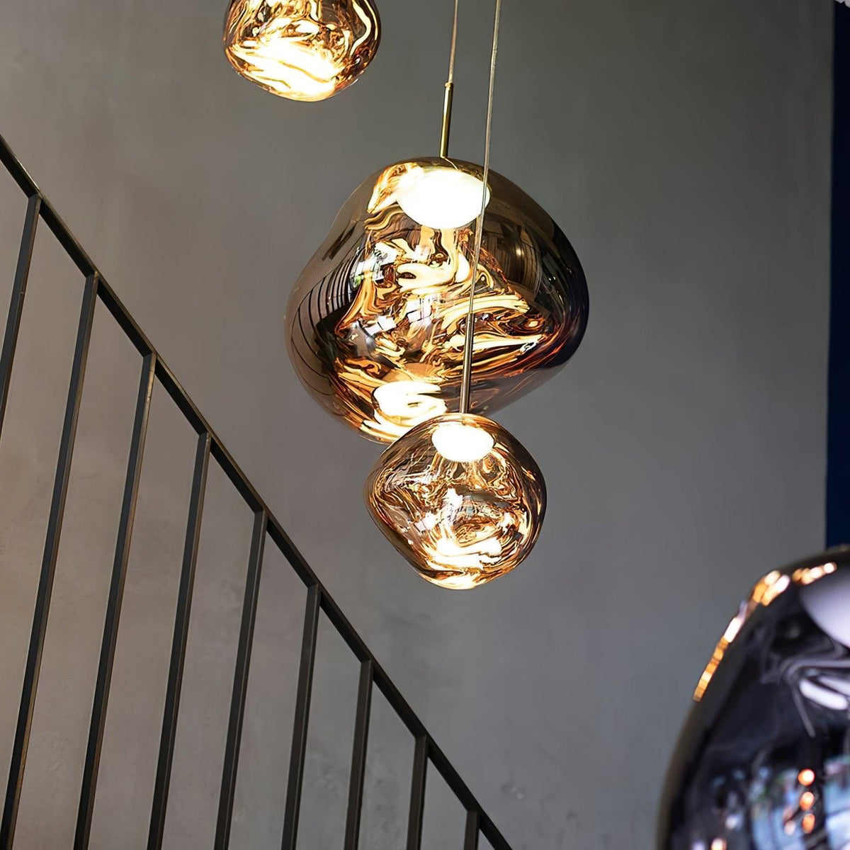 Reflektierende Globe-Pendelleuchte mit verstellbarer Abhängung | Metall-Hängelampe für Kücheninsel, Esszimmer und Wohnbereich | Verfügbar