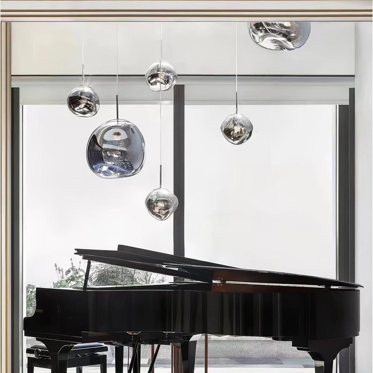 Reflektierende Globe-Pendelleuchte mit verstellbarer Abhängung | Metall-Hängelampe für Kücheninsel, Esszimmer und Wohnbereich | Verfügbar