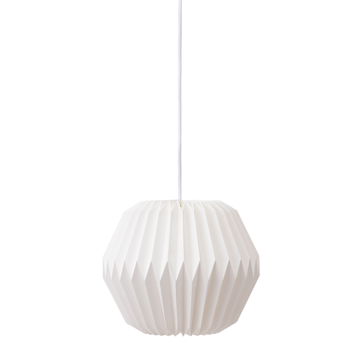 13-Inch Acrylic Hanging Lamp White Pleated Texture E27 Socket Adjustable Height Bedroom Dining Room Overhead Fixture Scandinavian Style Soft | Thomler