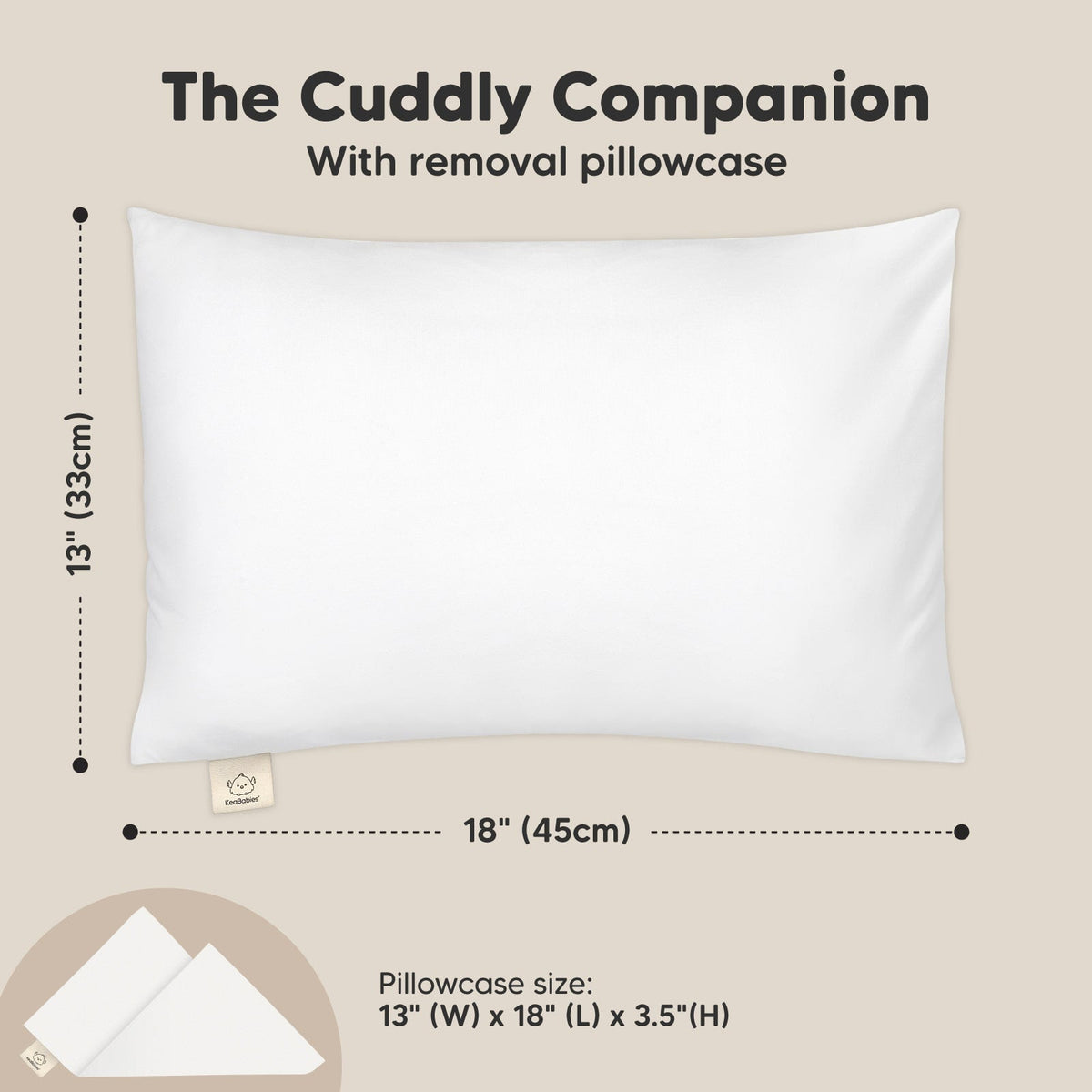 Cuddly Toddler Pillow with Pillowcase