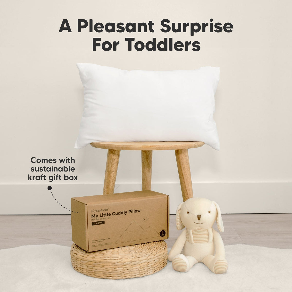 Cuddly Toddler Pillow with Pillowcase