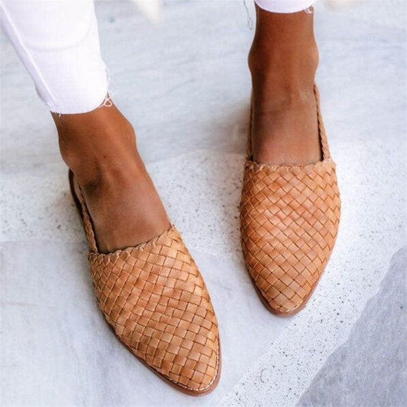 Geweven slingback sandalen, lage sleehak, gevoerd voetbed, instapschoenen voor dames, zomerschoenen, dagelijks comfort, flexibele zool | Thomler