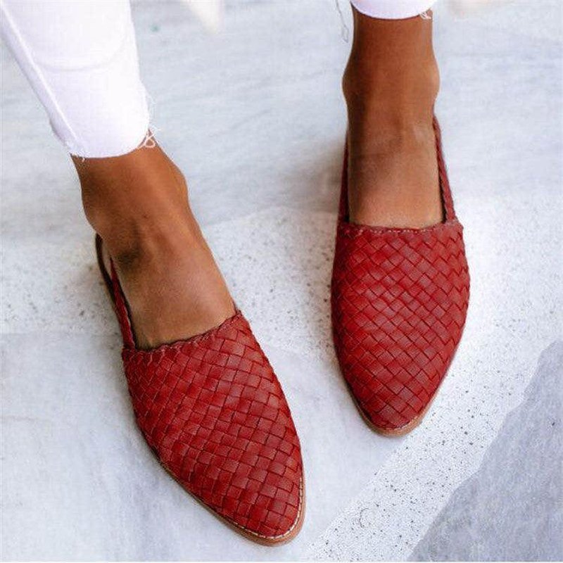 Sandalias destalonadas trenzadas con cuña baja, plantilla acolchada, calzado de verano sin cordones para mujer, comodidad para el día a día, suela flexible | Thomler