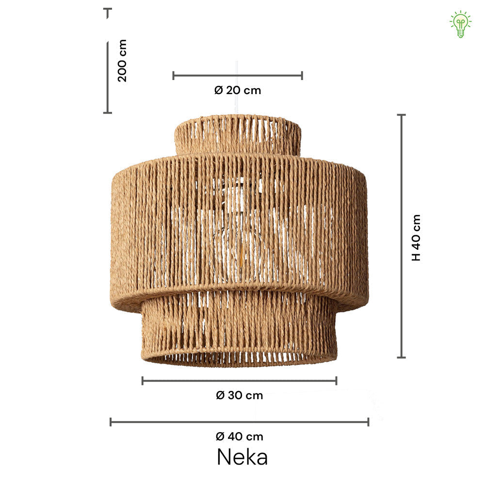 Woven Raffia Hanging Lamp 16-Inch Natural Fiber Shade Boho Dining Room Pendant Light with E27 Socket for Kitchen Island Living Room | Thomler