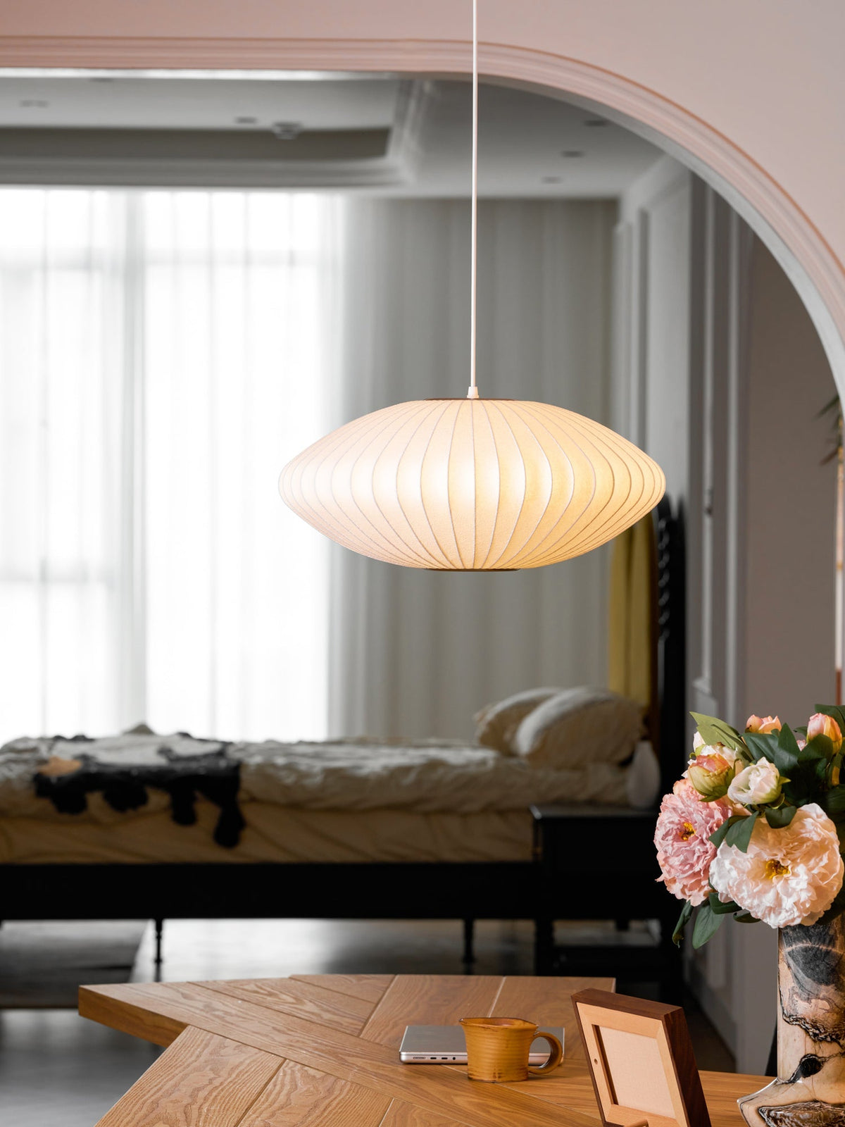 Stalen draadgaas plafondlamp 20 inch wit voor kookeiland eetkamer moderne hanglamp verstelbaar snoer E26 fitting