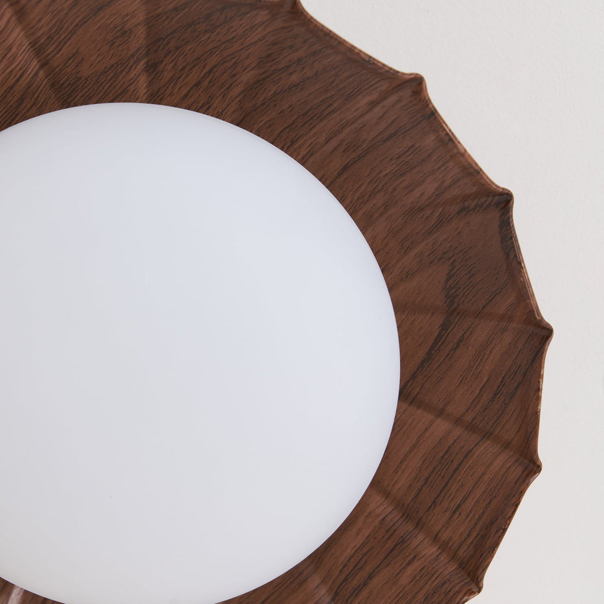 Flush Mount LED Ceiling Light 10 in Scalloped Shade for Bedroom Living Room Ambient Glow Metal Fixture Indoor Low Profile Modern Lighting | Thomler