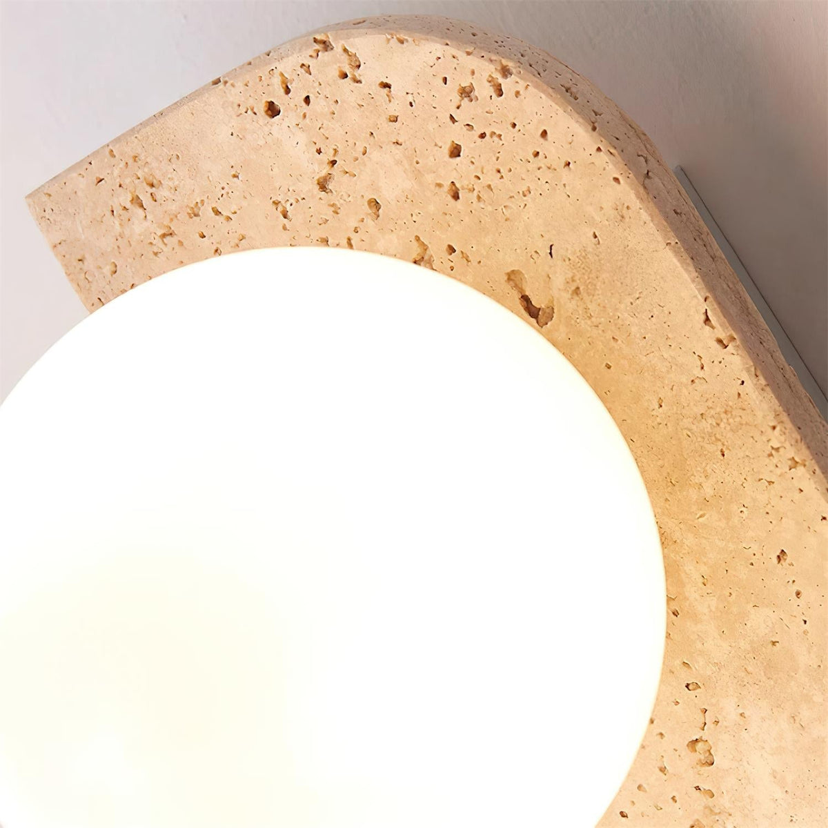 Natural Stone Sconce with G9 Socket – Textured Travertine Accent Fixture for Powder Rooms, Corridors & Bedrooms – 7W LED Compatible – Single | Thomler