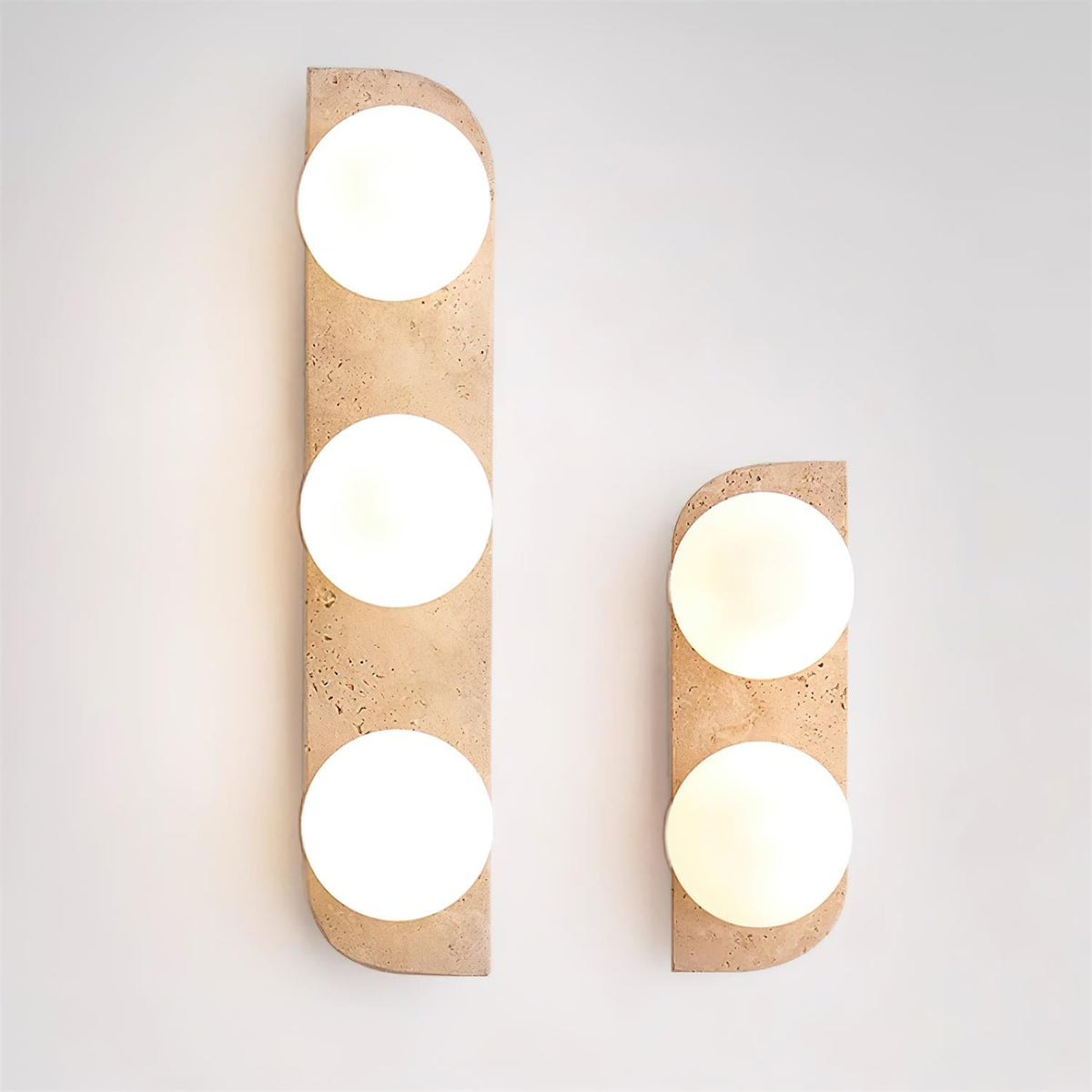 Natural Stone Sconce with G9 Socket – Textured Travertine Accent Fixture for Powder Rooms, Corridors & Bedrooms – 7W LED Compatible – Single | Thomler