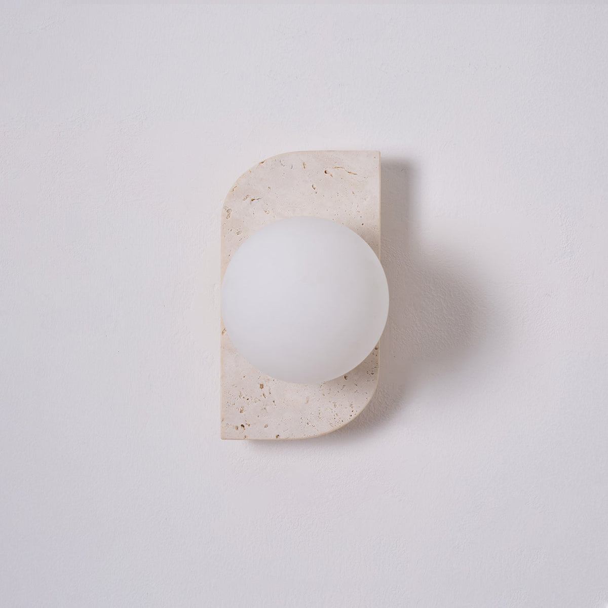 Natural Stone Sconce with G9 Socket – Textured Travertine Accent Fixture for Powder Rooms, Corridors & Bedrooms – 7W LED Compatible – Single | Thomler