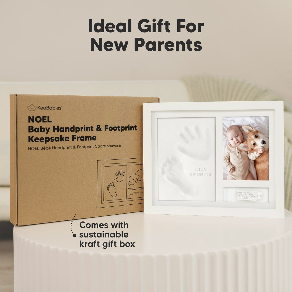 Baby Handprint & Footprint Keepsake Frame (Holiday)