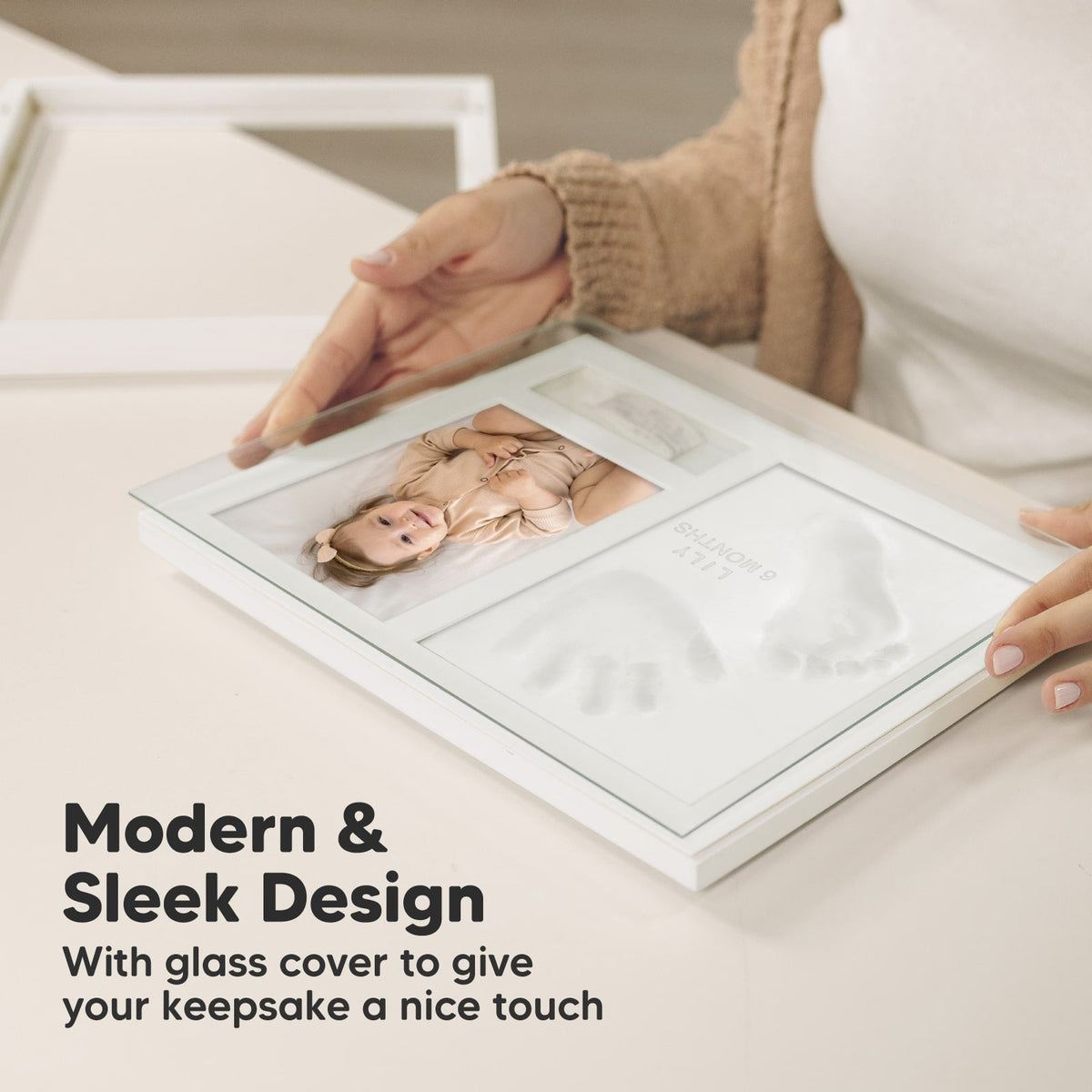 Baby Handprint & Footprint Keepsake Frame (Holiday)