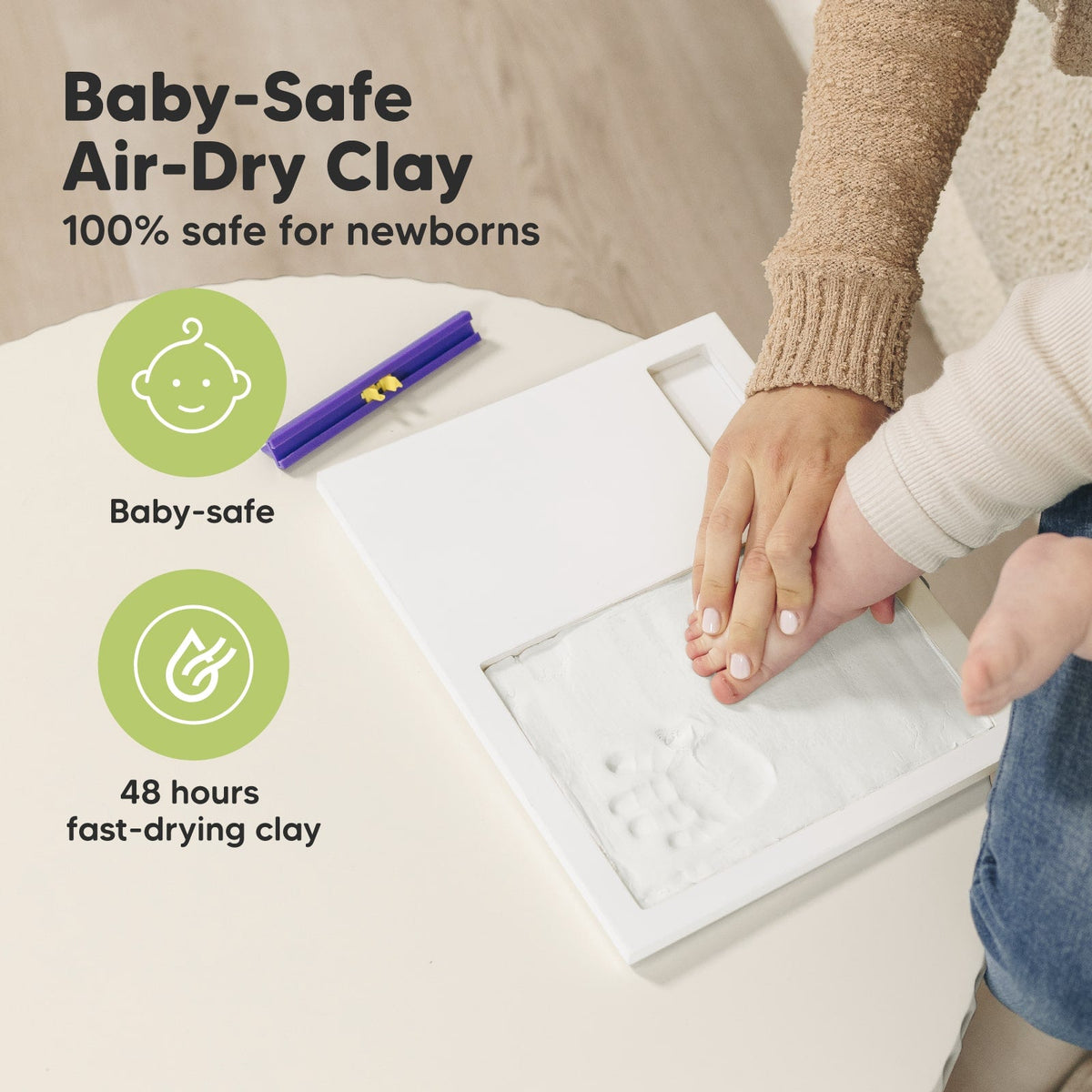 Baby Handprint & Footprint Keepsake Frame (Holiday)