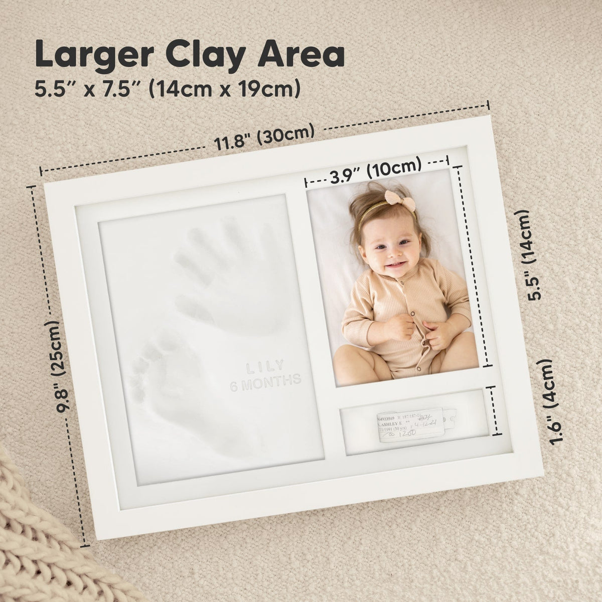 Baby Handprint & Footprint Keepsake Frame (Holiday)