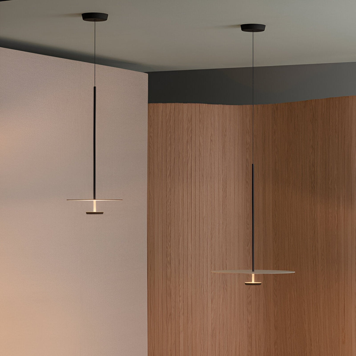 LED Circular Hanging Fixture with Adjustable 59 in Cord for Kitchen Island and Dining Tables | Thomler