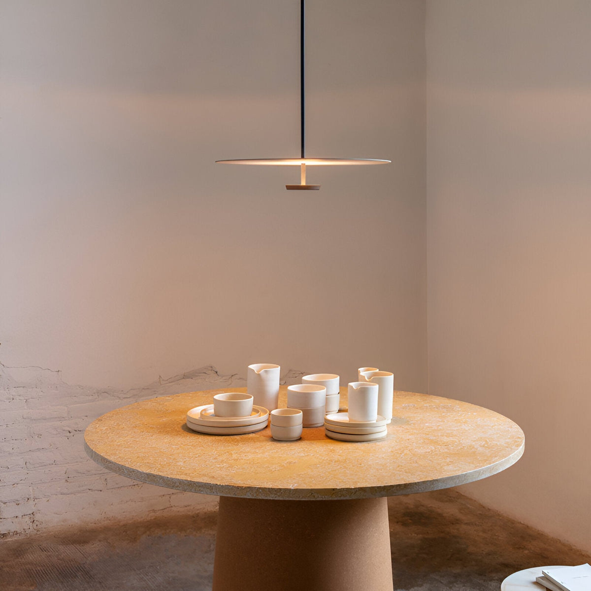 LED Circular Hanging Fixture with Adjustable 59 in Cord for Kitchen Island and Dining Tables | Thomler