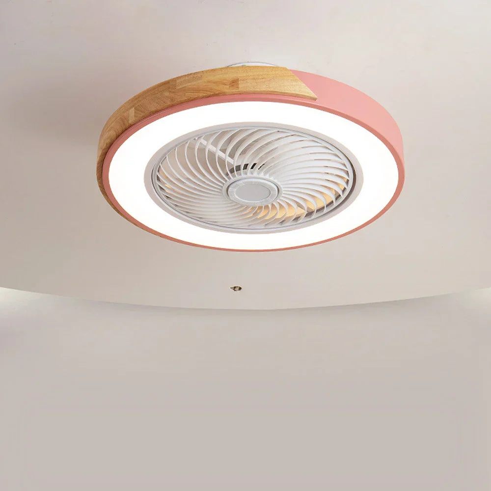 Wood Ceiling Fan with Dimmable LED Light & Remote 20 Inch for Bedroom Living Room Compact Indoor Airflow Cooling Rustic Decor | Thomler
