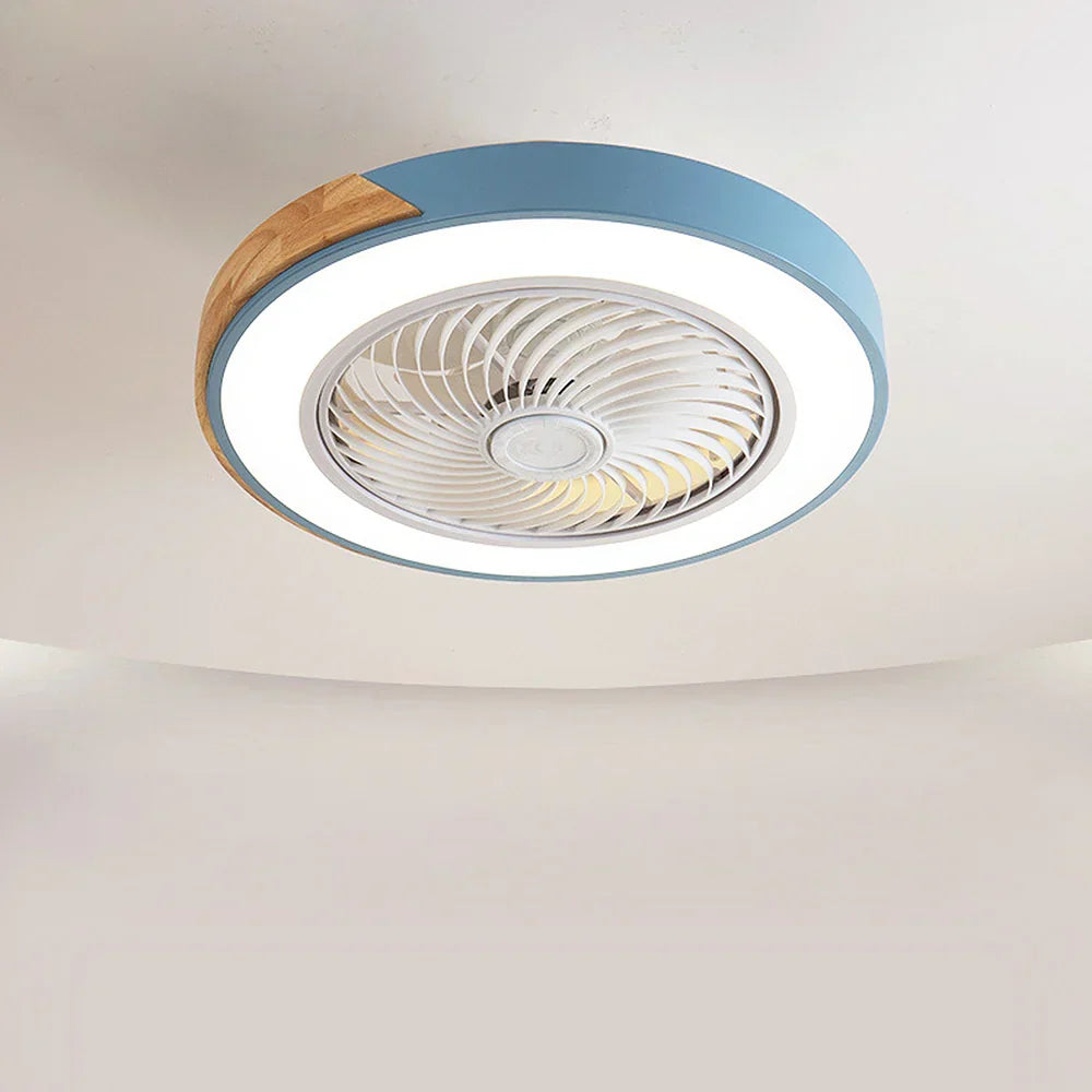 Wood Ceiling Fan with Dimmable LED Light & Remote 20 Inch for Bedroom Living Room Compact Indoor Airflow Cooling Rustic Decor | Thomler
