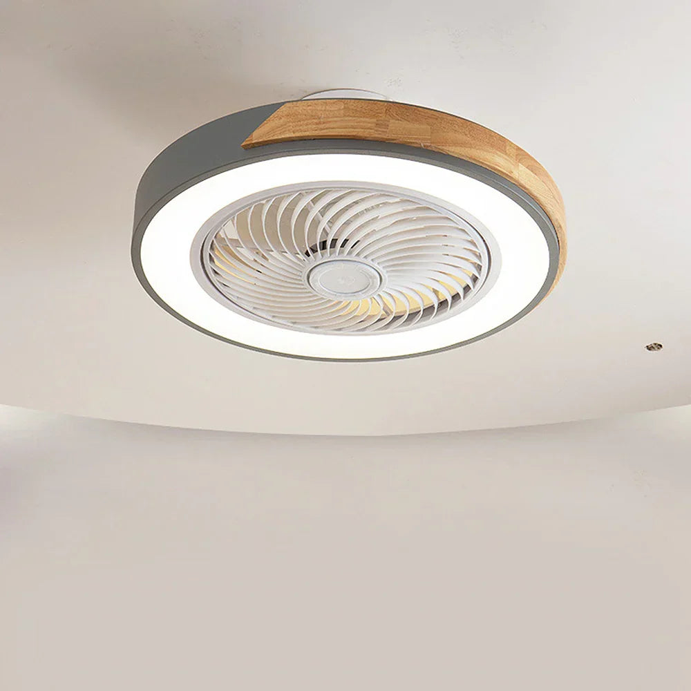 Wood Ceiling Fan with Dimmable LED Light & Remote 20 Inch for Bedroom Living Room Compact Indoor Airflow Cooling Rustic Decor | Thomler