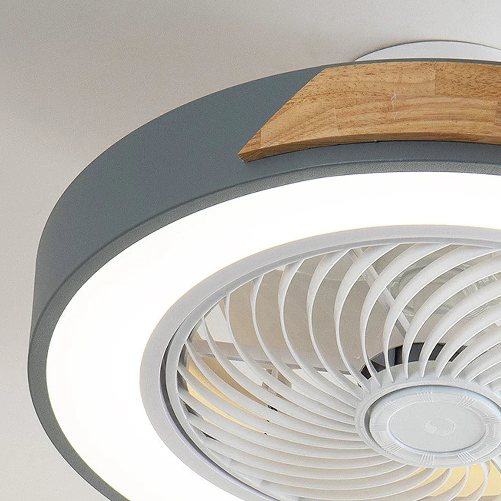 Wood Ceiling Fan with Dimmable LED Light & Remote 20 Inch for Bedroom Living Room Compact Indoor Airflow Cooling Rustic Decor | Thomler
