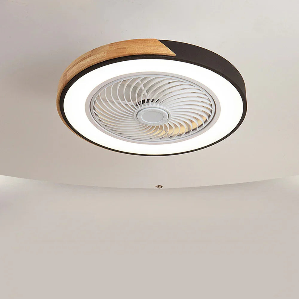Wood Ceiling Fan with Dimmable LED Light & Remote 20 Inch for Bedroom Living Room Compact Indoor Airflow Cooling Rustic Decor | Thomler