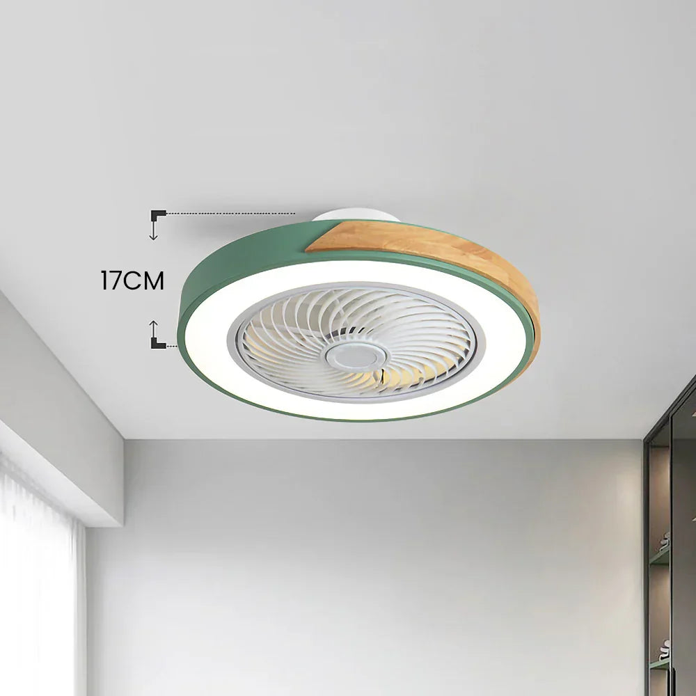 Wood Ceiling Fan with Dimmable LED Light & Remote 20 Inch for Bedroom Living Room Compact Indoor Airflow Cooling Rustic Decor | Thomler