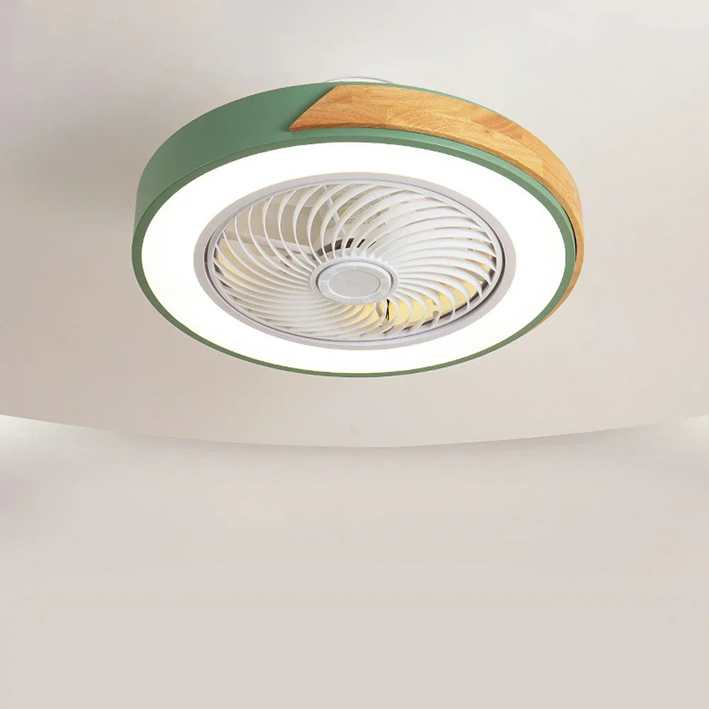 Wood Ceiling Fan with Dimmable LED Light & Remote 20 Inch for Bedroom Living Room Compact Indoor Airflow Cooling Rustic Decor | Thomler