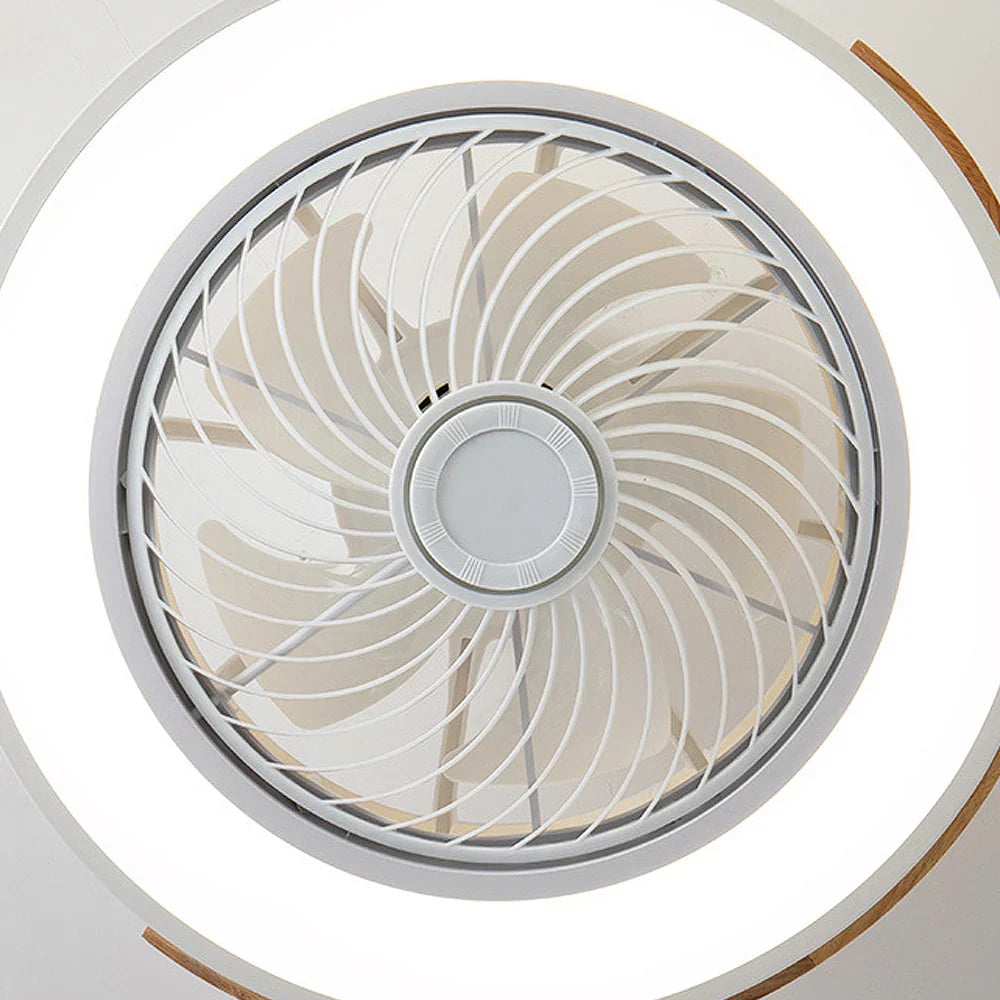Wood Ceiling Fan with Dimmable LED Light & Remote 20 Inch for Bedroom Living Room Compact Indoor Airflow Cooling Rustic Decor | Thomler