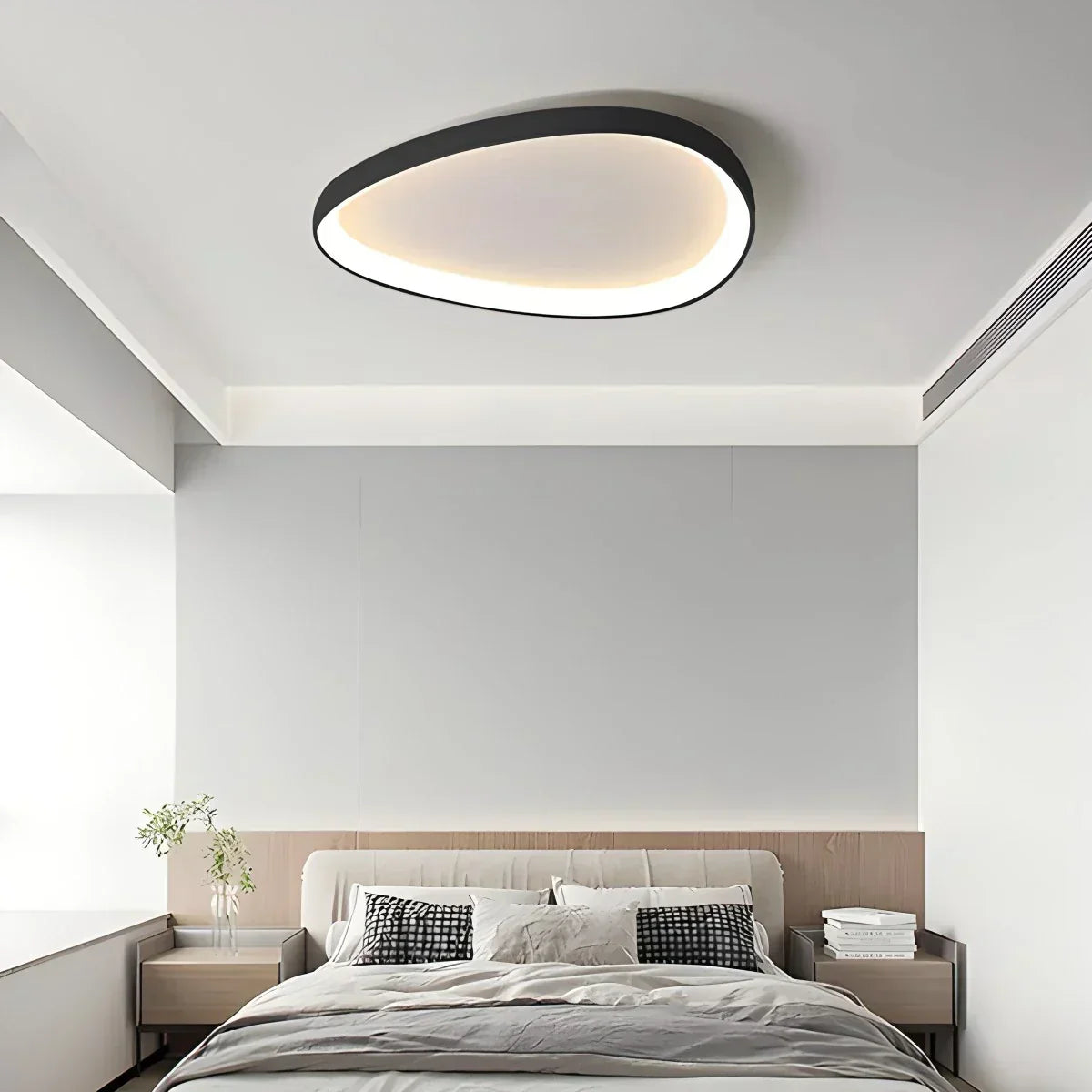Flush Mount LED Ceiling Light Fixture with Remote Dimmer and Color Temperature Control for Bedroom, Hallway, Living Room – Energy-Efficient | Thomler