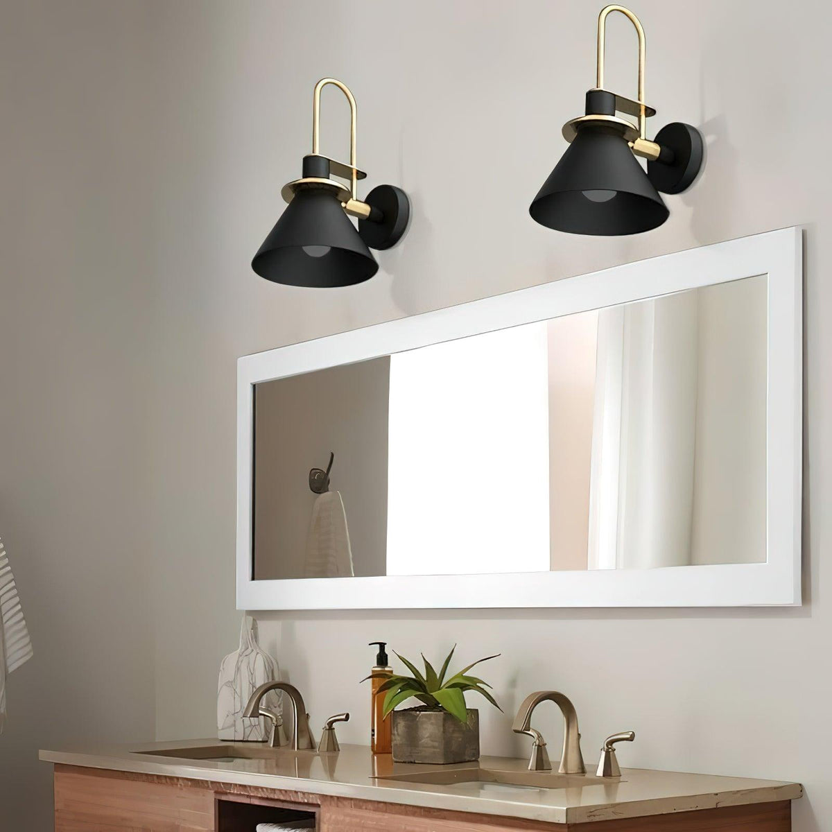 Industrial Iron Sconce Light for Hallways Kitchens & Entryways – Modern Matte Side Lighting for Residential and Commercial Use | Thomler