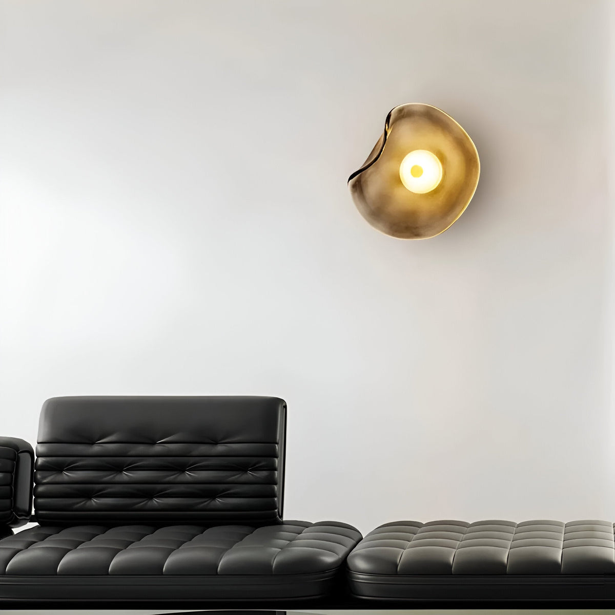 Curved Glass LED Wall Sconce 10 in Warm White Bidirectional Light Fixture for Bedroom Hallway Living Room Modern Indoor Accent Lighting | Thomler