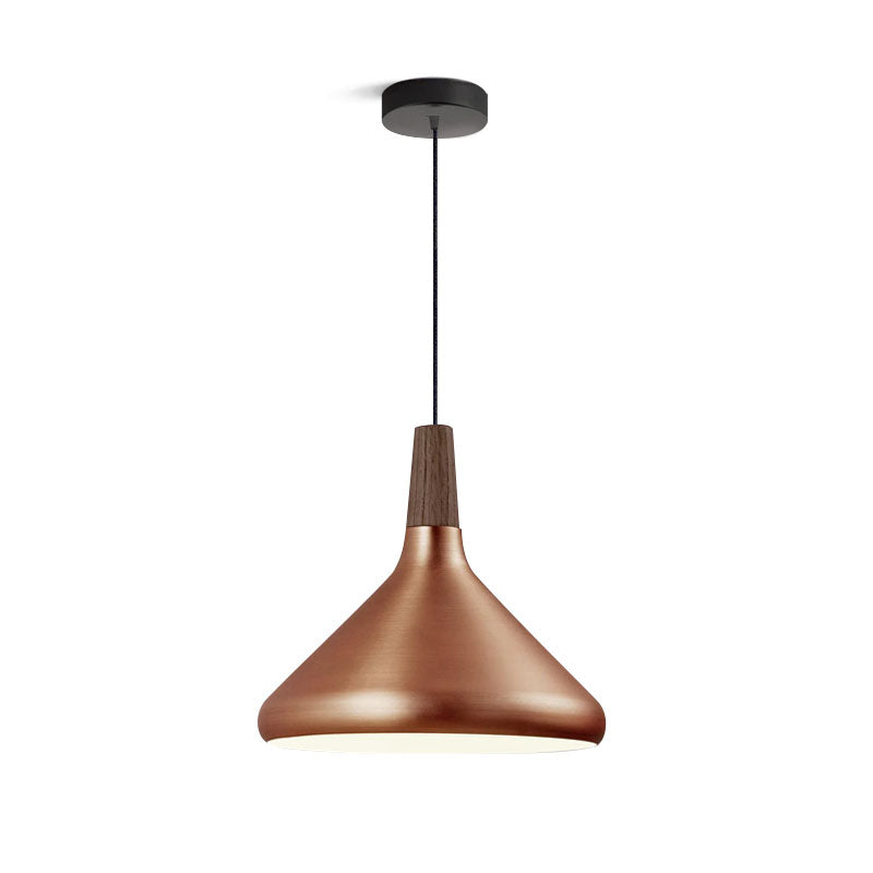 Hanging Drop Ceiling Fixture Wood Metal Shade Adjustable Cord 7-15 inch Diameter for Kitchen Island Dining Room E26 Socket Modern Farmhouse