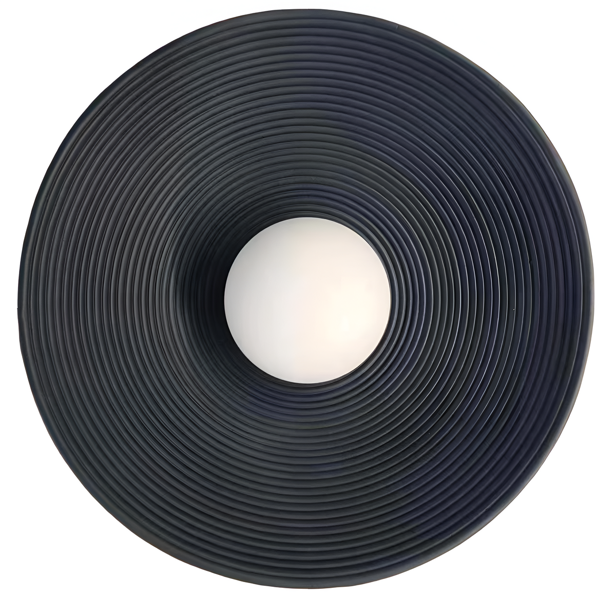 Ronde glazen wandlamp van hars, witte led-armatuur voor slaapkamer, hal en woonkamer, minimalistische wandlamp met zachte, sfeervolle verlichting voor in huis