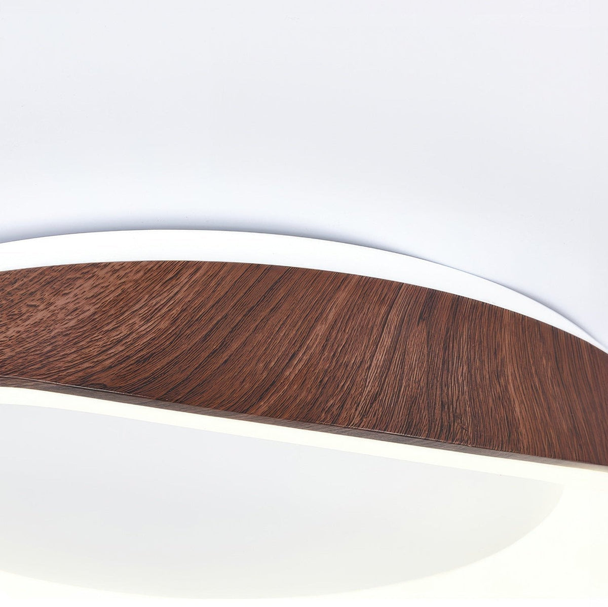 Round Wood Grain Flush Mount LED Light 16-24 Inch Iron Acrylic Fixture for Bedroom Living Room Den Office Scandinavian Minimalist Modern Far | Thomler
