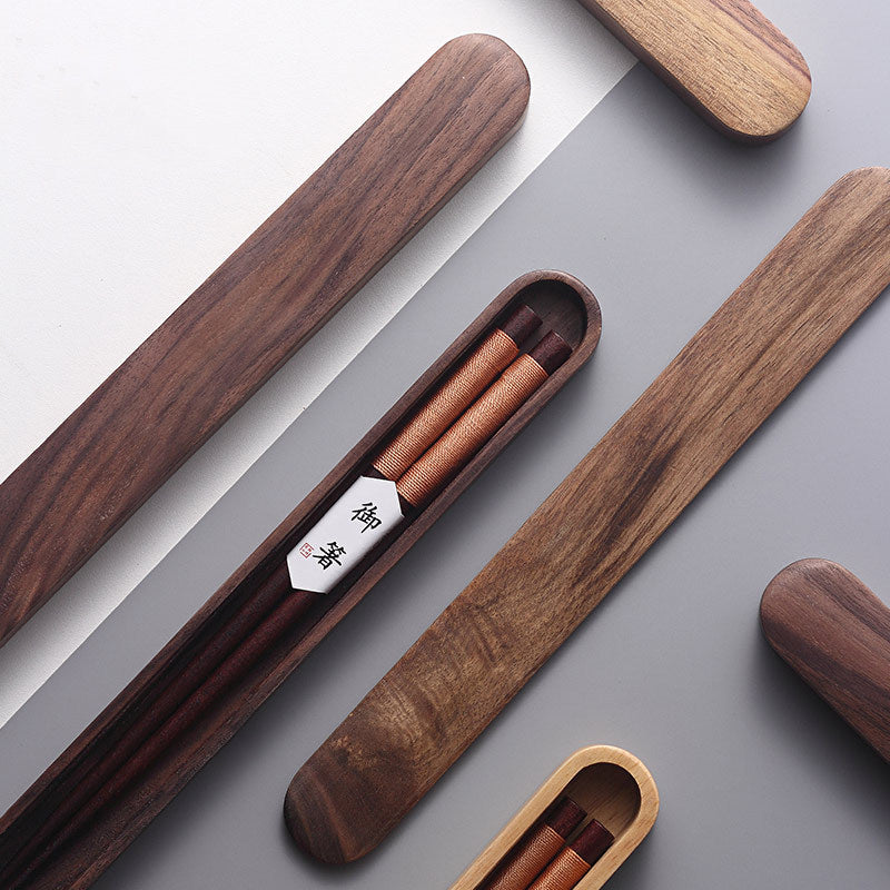 Handgemaakte houten eetstokjes met decoratieve draad & cadeauverpakking voor Aziatisch dineren | Thomler