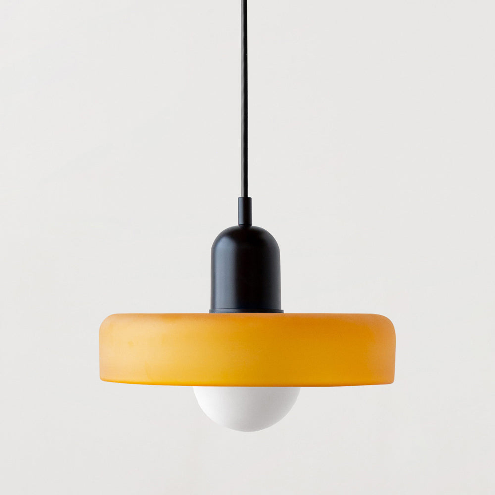 Handcrafted Art Glass Dome Pendant Light, Adjustable Modern Hanging Fixture for Dining Room Kitchen Island Living Room | Thomler