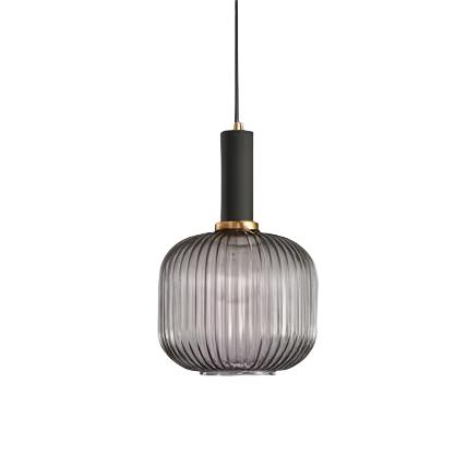 Lámpara de techo de cristal tintado con casquillo E27, pantalla de 12 pulgadas para comedor, isla de cocina, bar, salón, cable ajustable, diseño de inspiración escandinava | Thomler