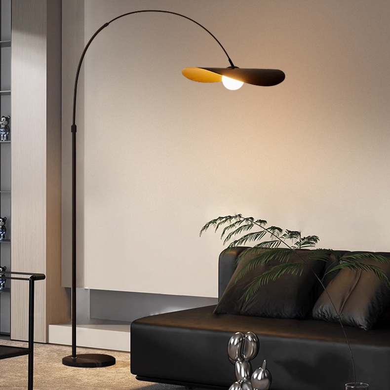 Gebogene Bogenstehlampe mit LED, höhenverstellbar 180–200 cm, Eisendesign für Leseecke, Schlafzimmer, Büro, modernes minimalistisches Decken-Arbeitslicht | Thomler