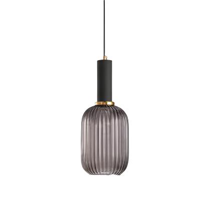 Lámpara de techo de cristal tintado con casquillo E27, pantalla de 12 pulgadas para comedor, isla de cocina, bar, salón, cable ajustable, diseño de inspiración escandinava | Thomler