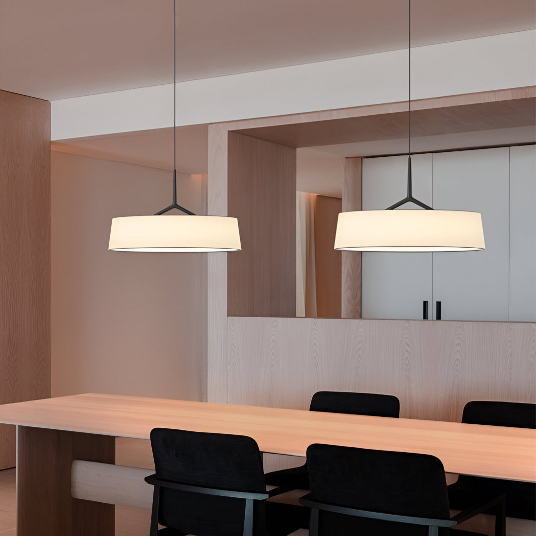 Metal Overhead Fixture 18-Inch Diameter Adjustable Drop Cord LED Ceiling Light for Kitchen Counter and Eating Area | Thomler