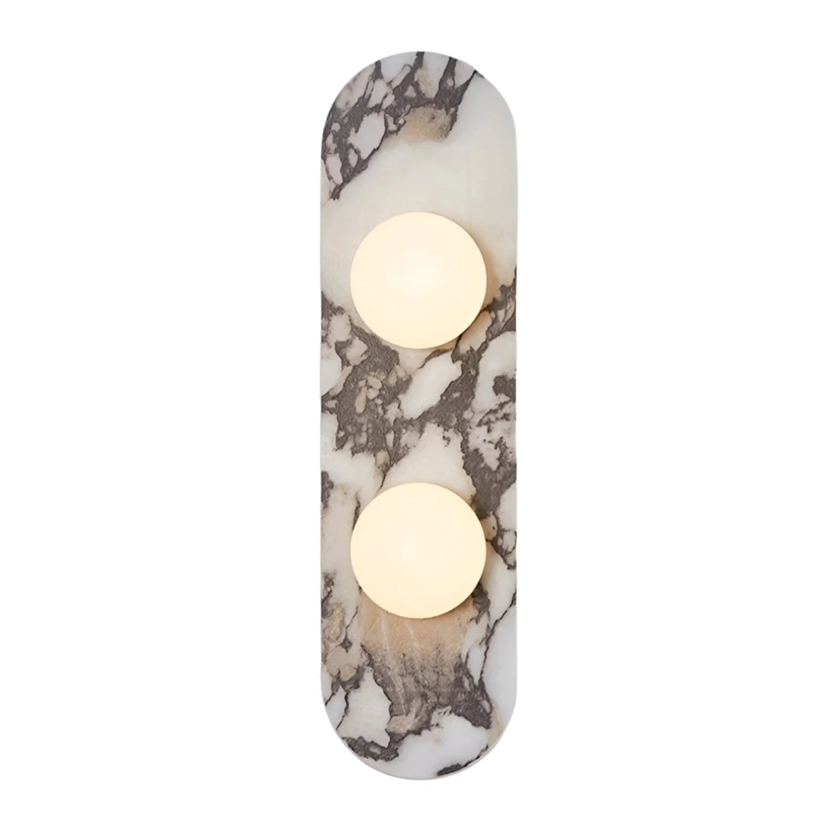 Sculptural Stone & Glass Sconce Light with Warm LED Glow for Hallway Living Room Bedroom Entryway Interior Accent Lighting Modern Minimalist | Thomler