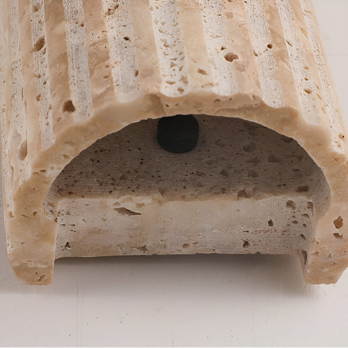 Travertine Sconce Fixture 6.5 Inch Bidirectional Illumination Indoor Outdoor Corridor Entry Facade Architectural Hardscape Garden Terrace Co | Thomler