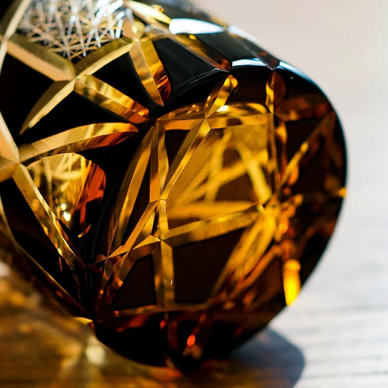 Japans geslepen kristallen whiskyglas met geschenkdoos bliksempatroon barware voor scotch bourbon cocktails thuisbar decor ambachtelijk glaswerk coll | Thomler