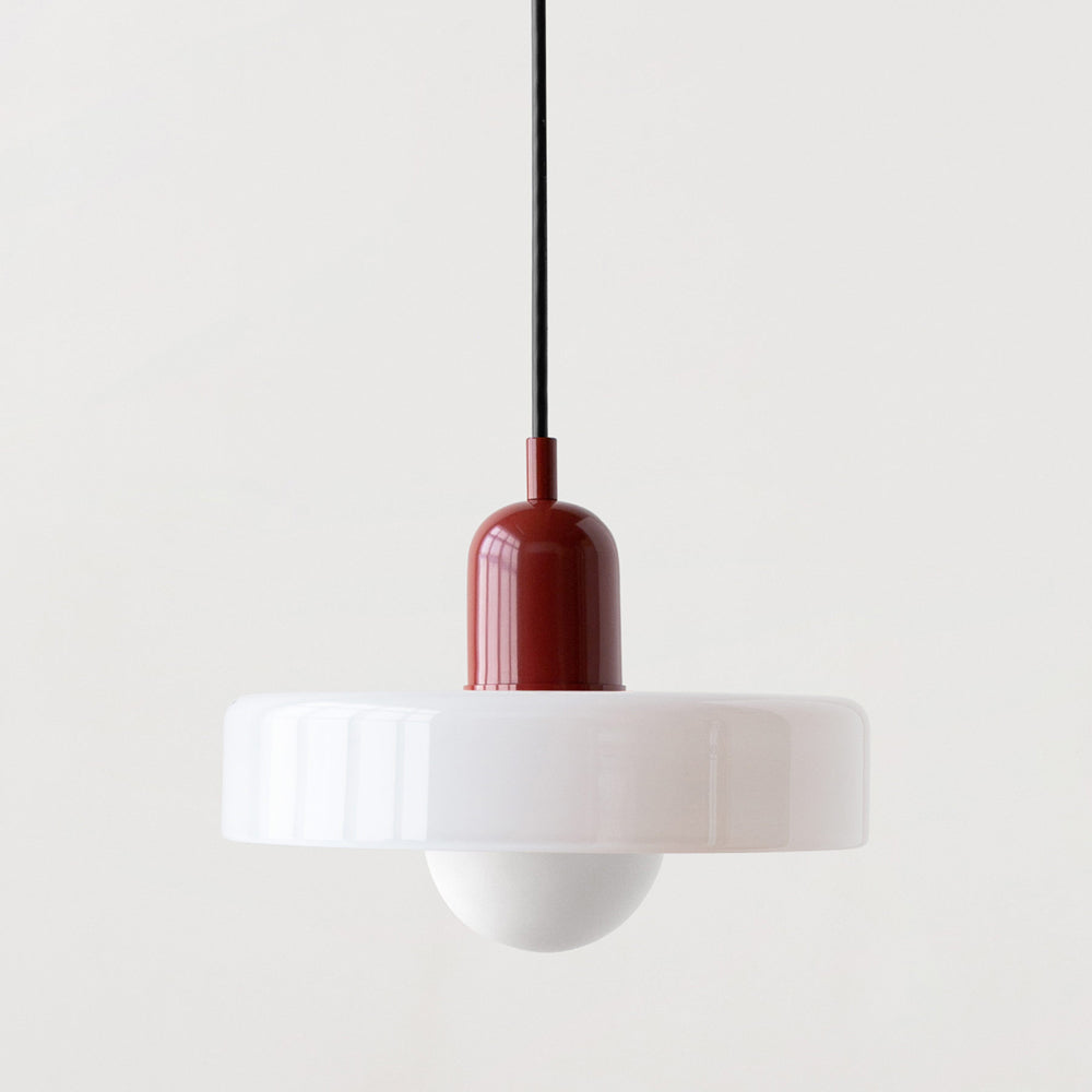 Handcrafted Art Glass Dome Pendant Light, Adjustable Modern Hanging Fixture for Dining Room Kitchen Island Living Room | Thomler