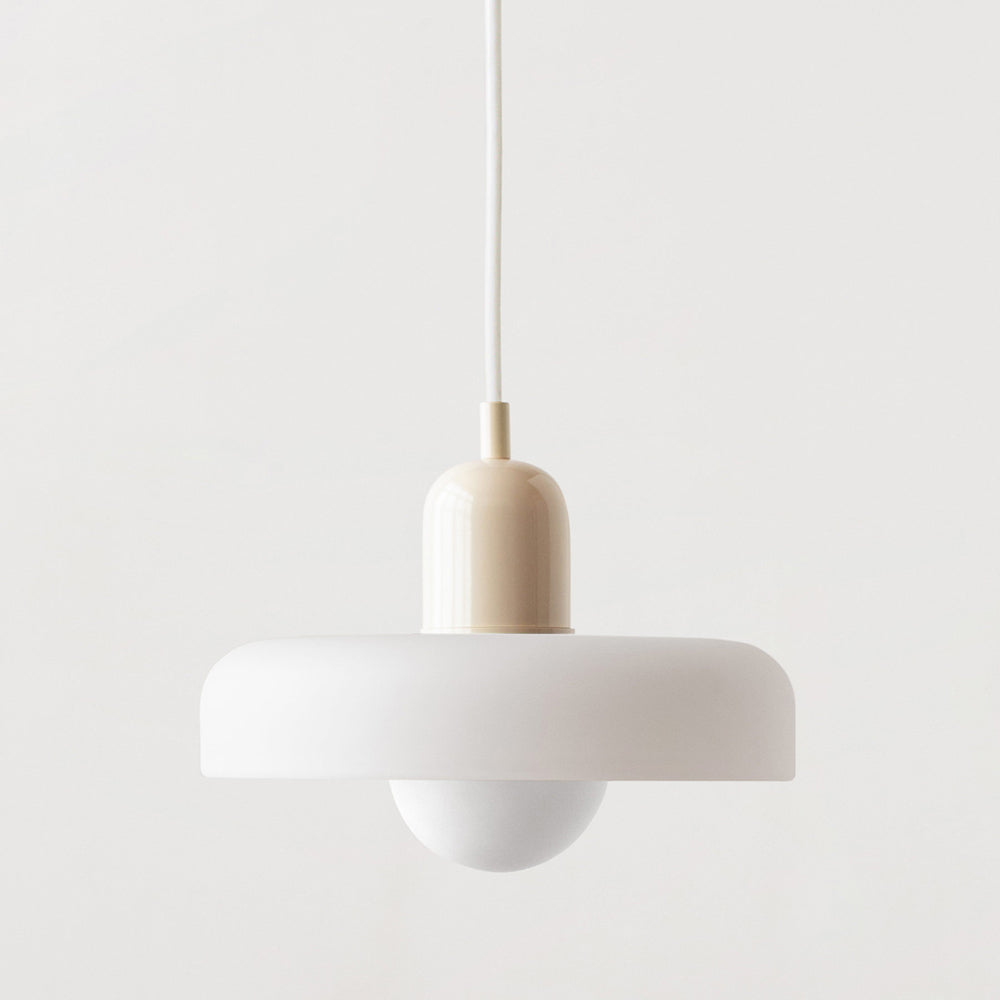 Colored Glass Pendant Light with Adjustable Cord for Dining Room & Living Room – Mid-Century Modern Geometric Hanging Fixture | Thomler