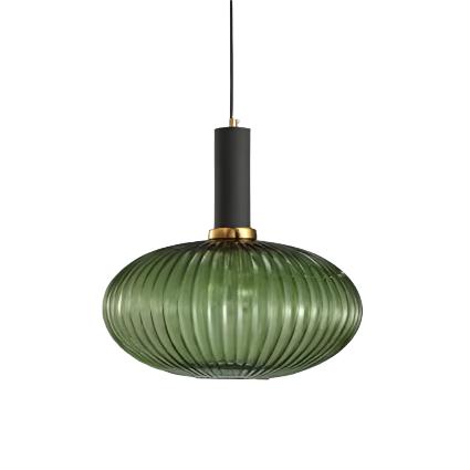 Lámpara de techo de cristal tintado con casquillo E27, pantalla de 12 pulgadas para comedor, isla de cocina, bar, salón, cable ajustable, diseño de inspiración escandinava | Thomler