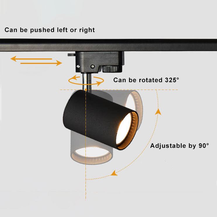 Adjustable LED Track Lighting 3-Head Directional Ceiling Spotlight Metal Rail Fixture for Kitchen Living Room Bedroom Modern Home | Thomler